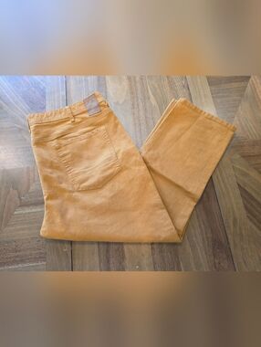 Sean John Athlete Tapered Stretch Jeans Sz 42W 28L Mustard Yellow Hip Hop Vibe